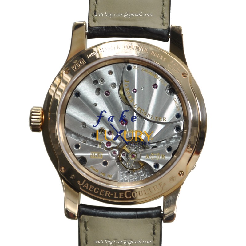 Jaeger-Lecoultre Q161242F Ultra Thin Automatic 18kt Rose Gold Replica Watch, Silver Dial, Dark - Image 4