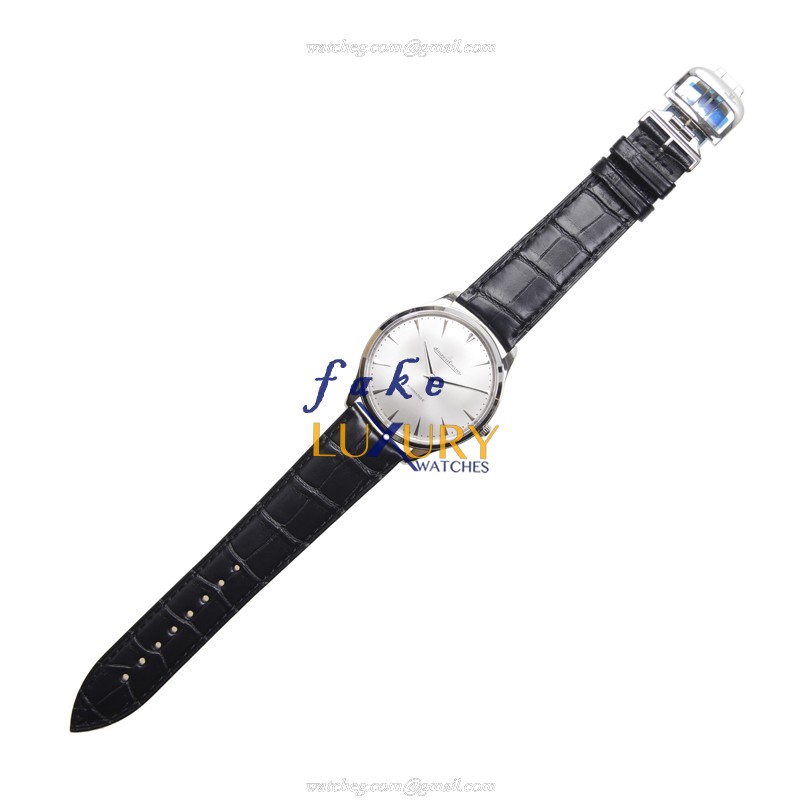 Jaeger-Lecoultre Q1338421 Replica Watch - Swiss Automatic, 41mm Steel Case, Silver Dial, Black - Image 2