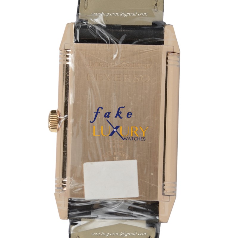 Jaeger-Lecoultre Q3732470 REVERSO Manual Wind 18kt Rose Gold Replica Watch - Swiss Movement, Black - Image 3