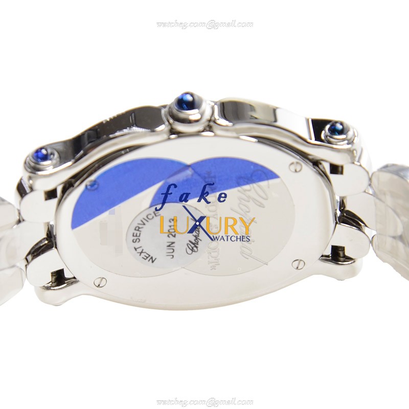 Chopard 278418-3002 HAPPY SPORT Quartz Stainless Steel Watch - White Dial, Silver Strap - Replica - Image 4