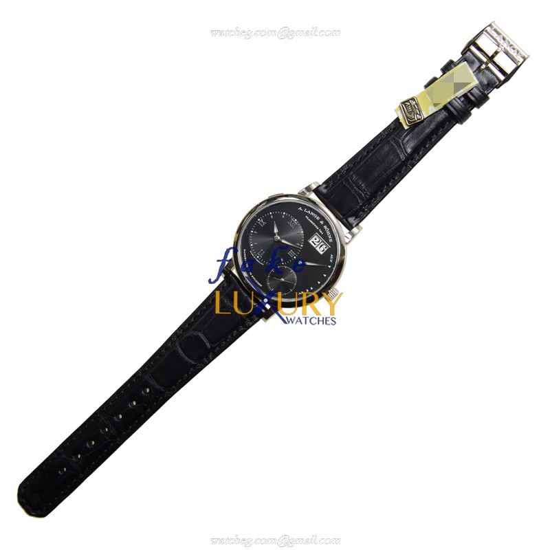 A Lange & Sohne Grand Lange 117.028, Manual Wind, 18kt White Gold, Black Dial - Image 2
