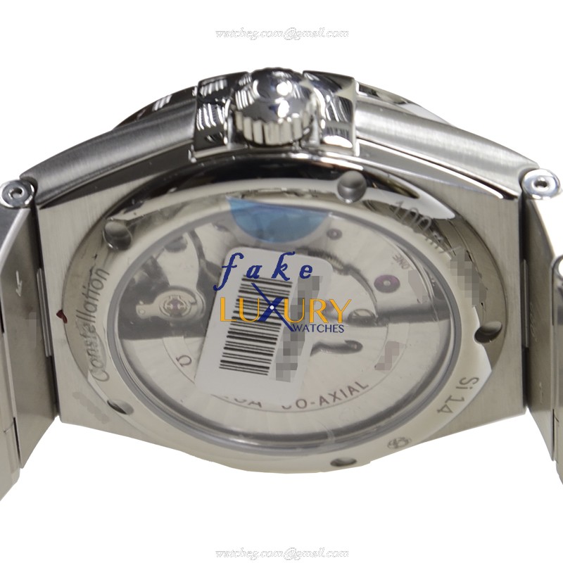 Omega 123.10.38.22.01.001 Constellation Automatic Stainless Steel Replica Watch, Black Dial, Silver - Image 4
