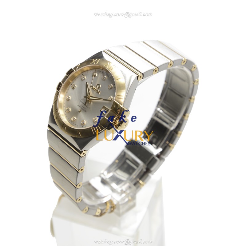 -123.20.35.20.52.002-Omega CONSTELLATION Auto 18kt Gold Steel Replica Watch - Image 3
