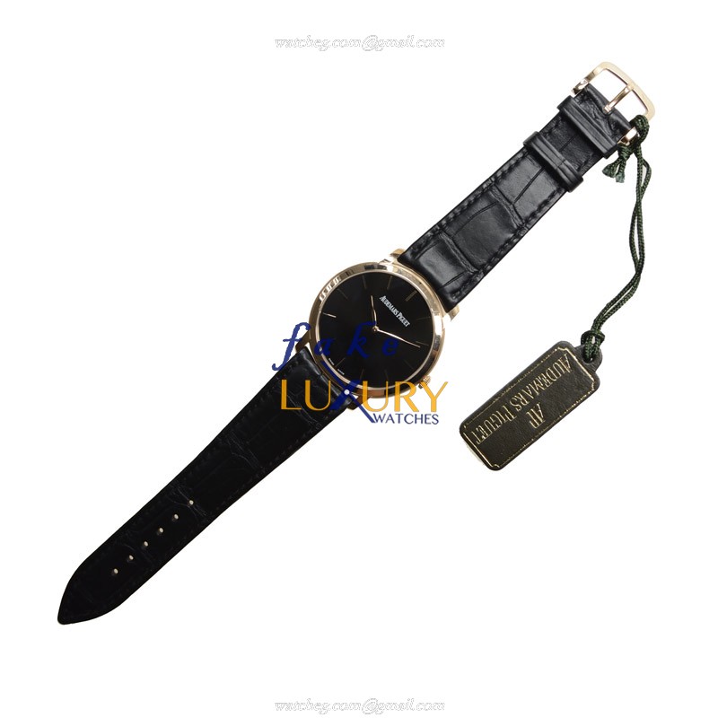 15180OR.OO.A002CR.01 - Audemars Piguet Replica Watch Classic Automatic 18kt Rose Gold Black Dial - Image 2