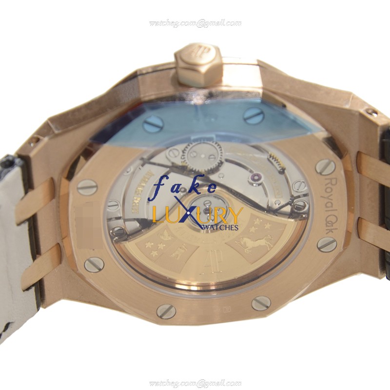 Audemars Piguet 15450OR.OO.D002CR.01 Royal Oak 18kt Rose Gold Automatic Black Dial Replica Watch - Image 4