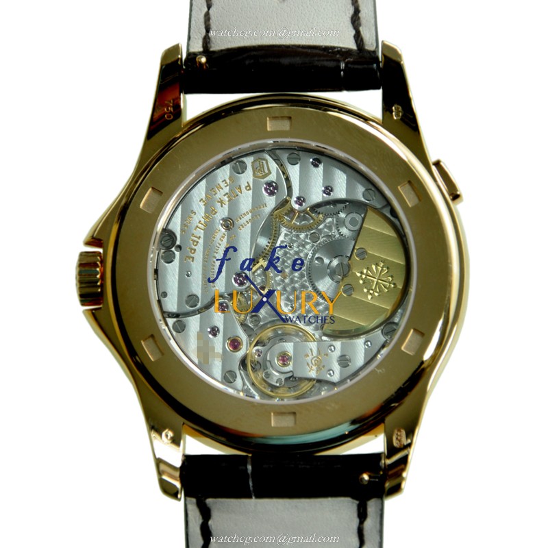 Patek Philippe 5130R-001 COMPLICATIONS 18kt Rose Gold Automatic Alligator Strap Replica Watch - Image 2
