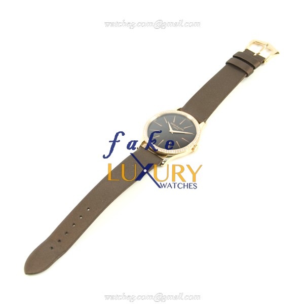 Patek Philippe Calatrava 4897R-001 Manual Wind 18kt Rose Gold Diamonds Brown Dial Replica Watch - Image 2