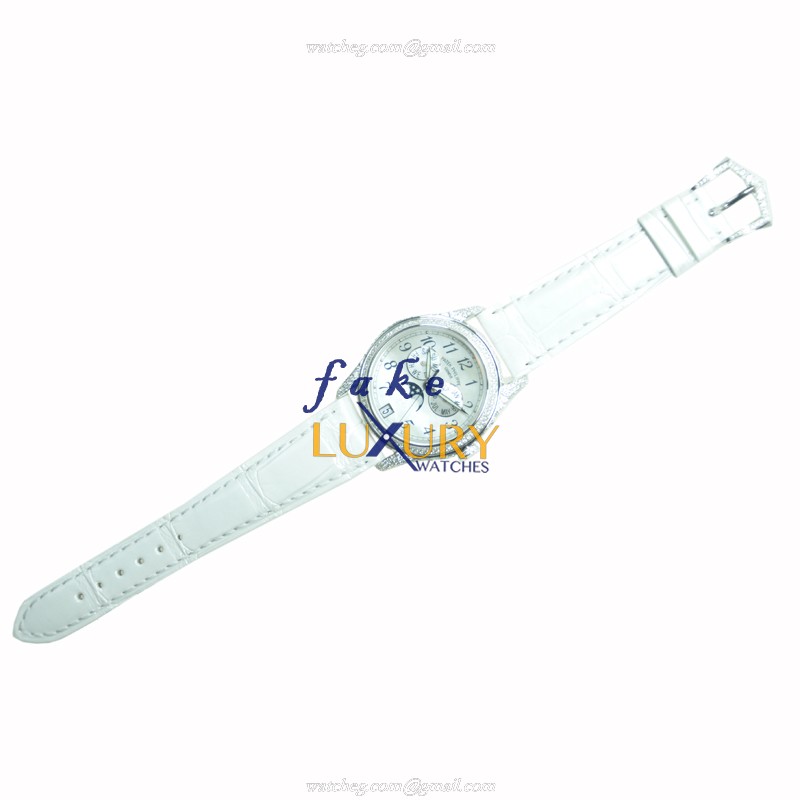 Patek Philippe 4937G-001 Replica Watch, White Mother of Pearl Dial, 18kt Gold & Diamond Case - Image 2