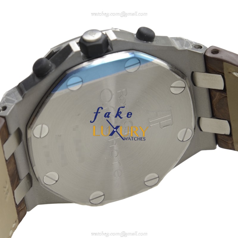 Audemars Piguet Royal Oak Offshore 26170ST.OO.D091CR.01 - White Dial - Brown Alligator Strap - Image 4