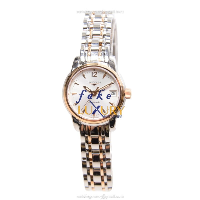 L2.263.5.72.7 - Longines Saint Imier Replica Watch Automatic Silver Dial 18kt Rose Gold Steel - Image 2