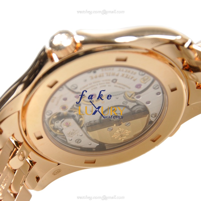 Patek Philippe 5130/1R-001 Replica Watch, Automatic Movement, Brown Dial, 18kt Rose Gold Case - Image 3