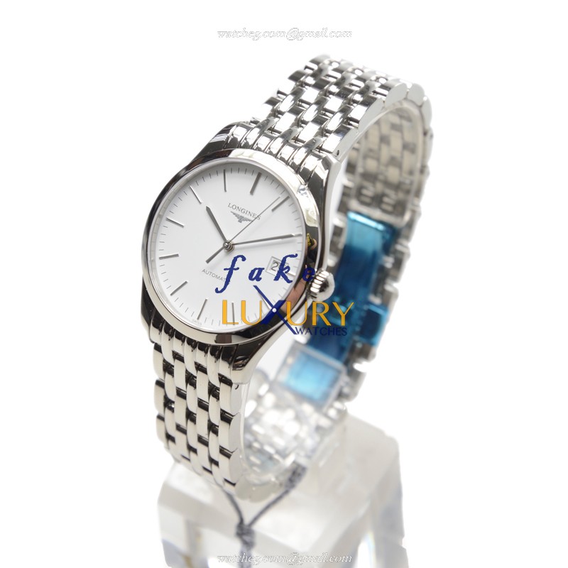 Longines L4.898.4.12.6 Elegant Series Replica Watch Automatic White Dial Steel Bracelet - Image 3