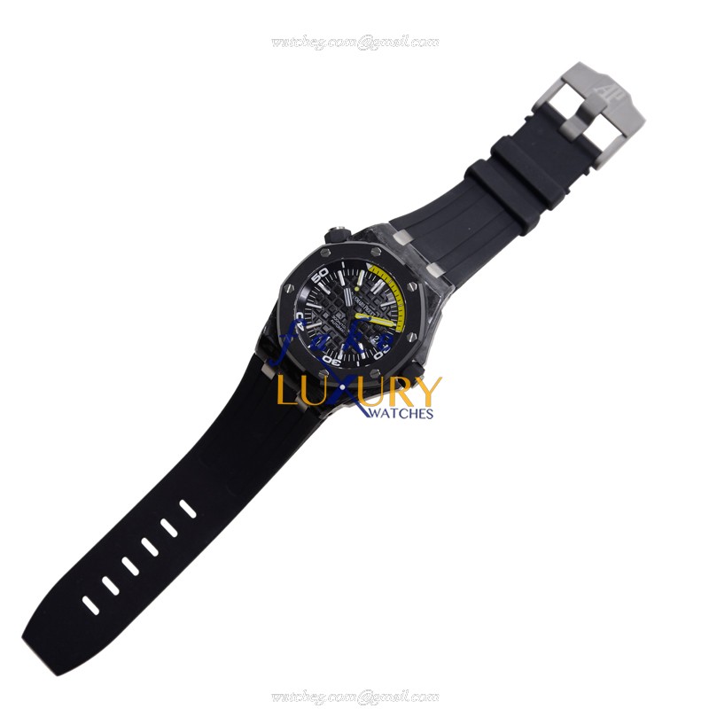 15706AU.OO.A002CA.01 - Audemars Piguet Royal Oak Offshore Replica Watch - Forged Carbon Black Dial - Image 2