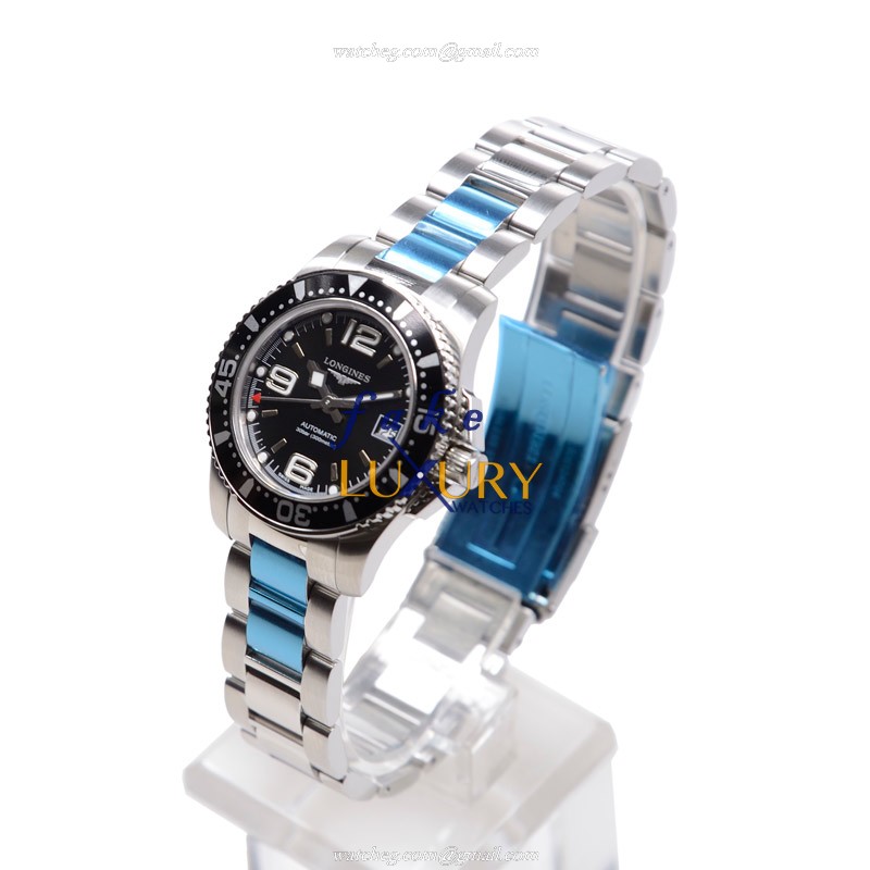 Longines L3.284.4.56.6 CONQUEST AUTO Stainless Steel Replica Watch | Black Dial, Silver Strap - Image 3
