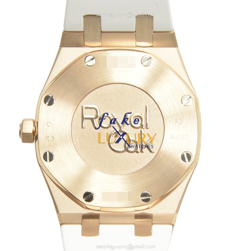 Audemars Piguet Royal Oak 67651OR.ZZ.D010CA.01 Quartz 18kt Rose Gold Silver Dial Replica Watch - Image 3