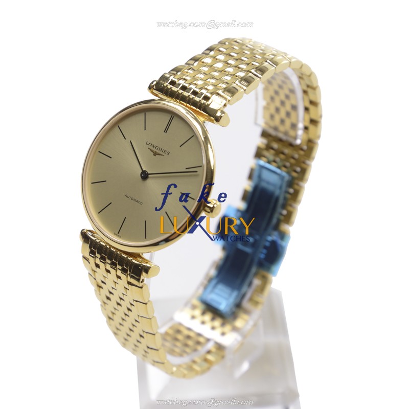 Longines La Grande L4.708.2.32.8 - Automatic - 18kt Yellow Gold - Gold Dial - Replica Watch - Image 3