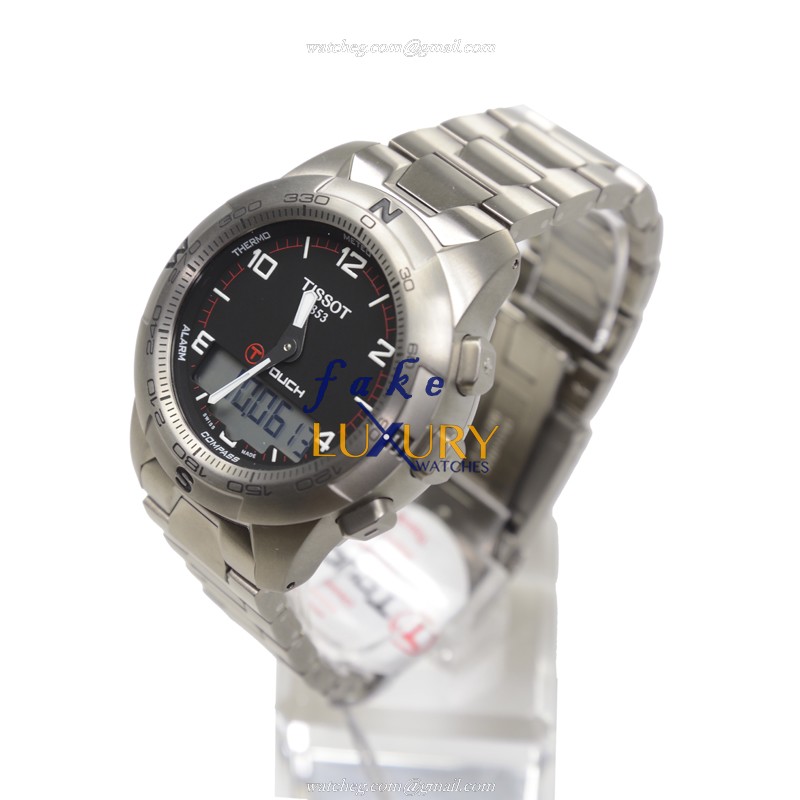 Tissot T047.420.44.057.00 Replica Watch, Black Dial, Titanium Case, Quartz Movement - Image 3