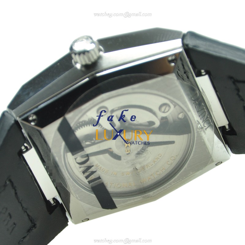 IWC IW546101 DA VINCI Automatic Steel Black Dial Alligator Replica Watch - Image 4