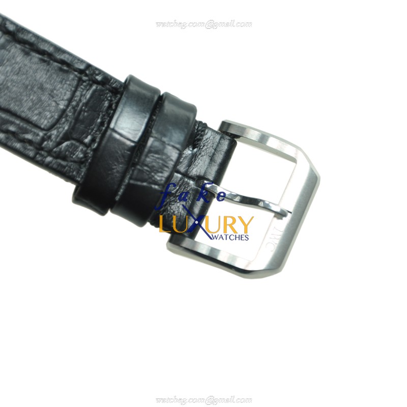 IWC IW546101 DA VINCI Automatic Steel Black Dial Alligator Replica Watch - Image 5