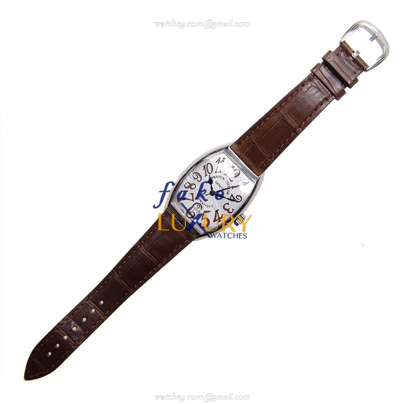 Franck Muller 7851 SC DT AC Cintree Curvex Replica Watch, Silver Dial, Steel Case, Automatic - Image 2