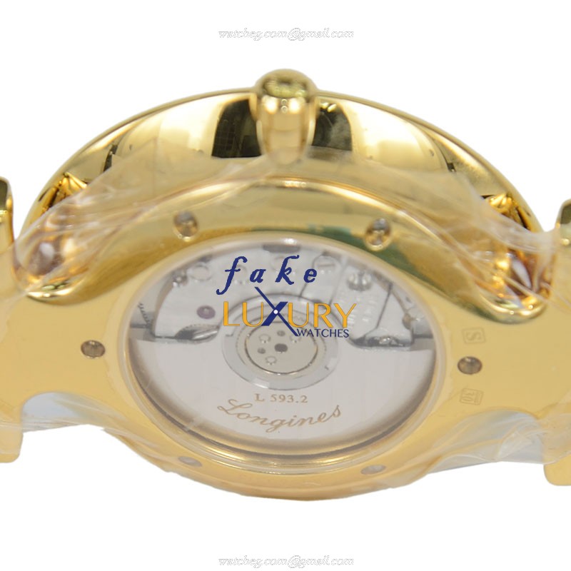 Longines L4.708.2.11.8 LA GRANDE Automatic PVD Gold Replica Watch, White Dial, Gold Strap - Image 4