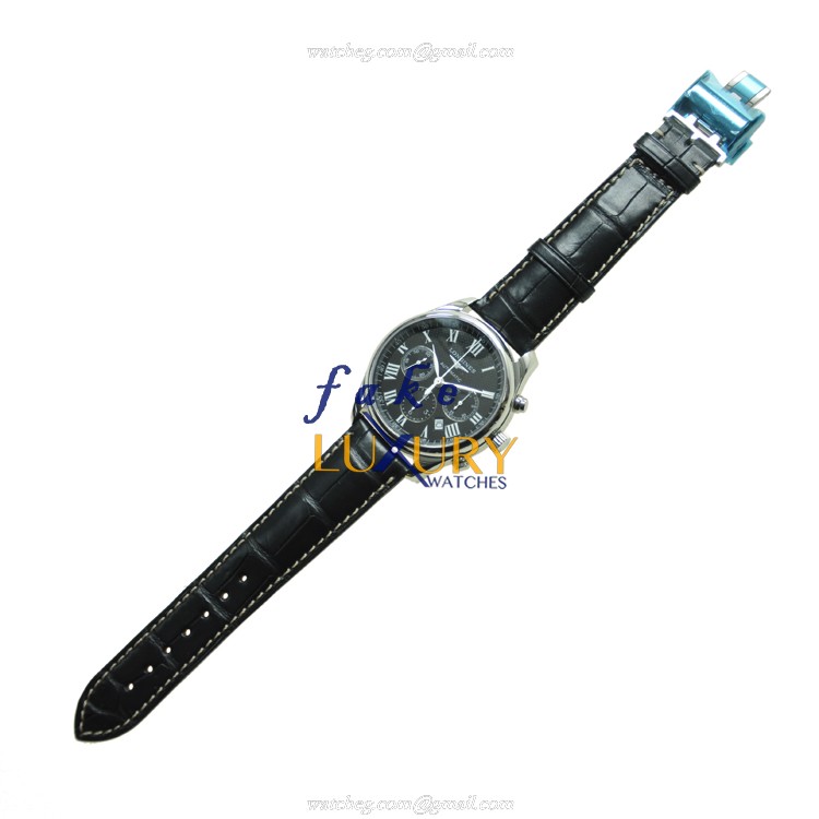 Longines L2.759.4.51.7 Master Automatic Replica Watch Black Dial Steel Case Leather Strap - Image 2