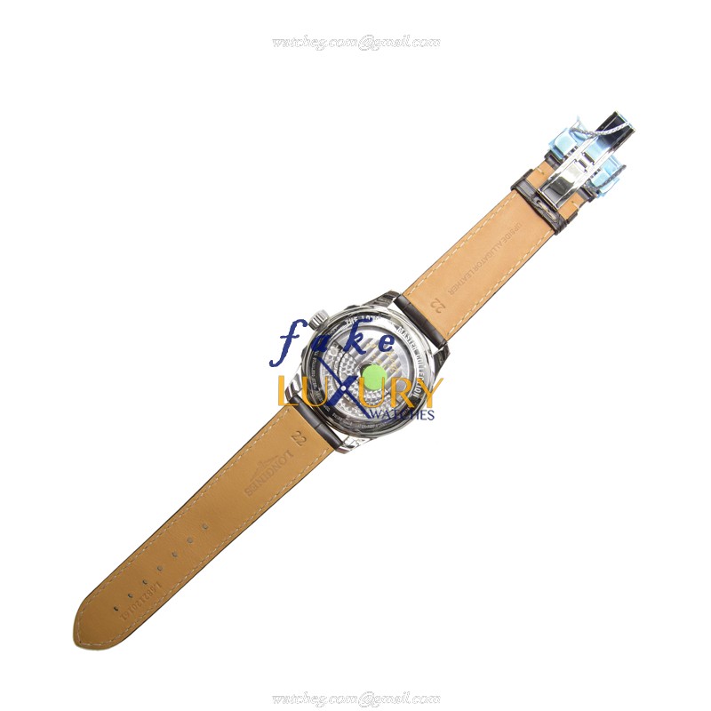 Longines Master L2.716.4.71.3 Automatic Silver Dial Stainless Steel Alligator Strap Replica Watch - Image 3