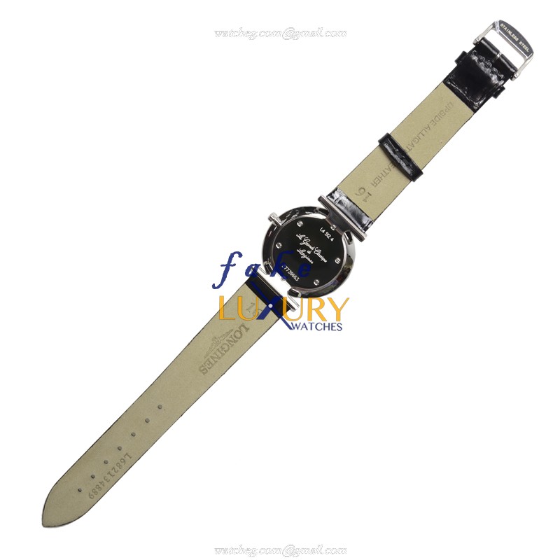 Longines La Grande L4.512.4.72.2 Quartz Stainless Steel Silver Dial Alligator Strap Replica Watch - Image 3