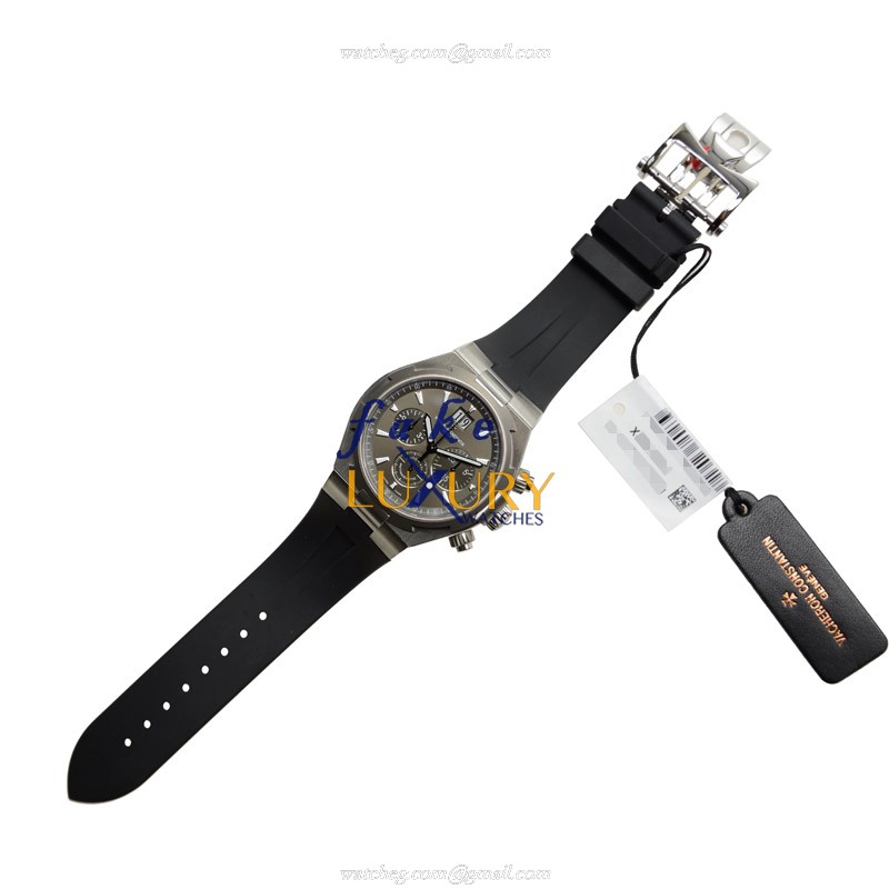 Vacheron Constantin 49150/000W-9501 Replica Watch, Dark Grey Dial, Steel Case, Rubber Strap - Image 2