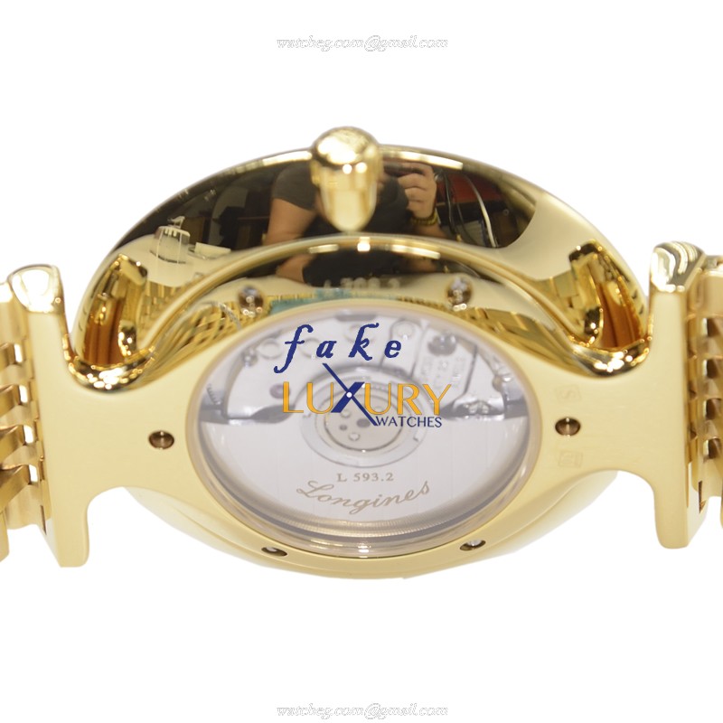 Longines L4.708.2.12.8 La Grande Automatic Replica Watch, 18kt Yellow Gold Case, White Dial - Image 4