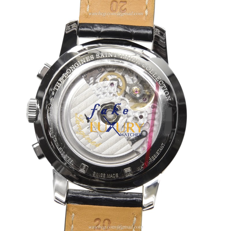Longines L2.752.4.52.3 Saint Imier Automatic Swiss Replica Watch, Black Dial, Stainless Steel Case - Image 3