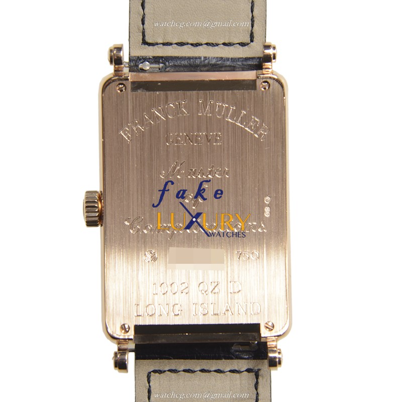 Franck Muller 1002 QZ D 5N Replica Watch Quartz Movement Silver Dial 30.5mm Rose Gold Diamond Case - Image 3