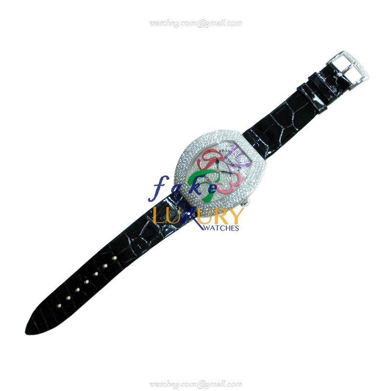 3540QZCOLDRMAD4CDOG - Franck Muller Infinity Replica Watch - 18kt White Gold & Diamond - Quartz - Image 2