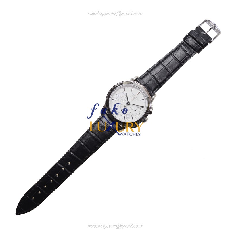Longines FLAGSHIP L4.803.4.12.2 | White Dial | Automatic | Steel | Alligator Strap | Replica Watch - Image 2