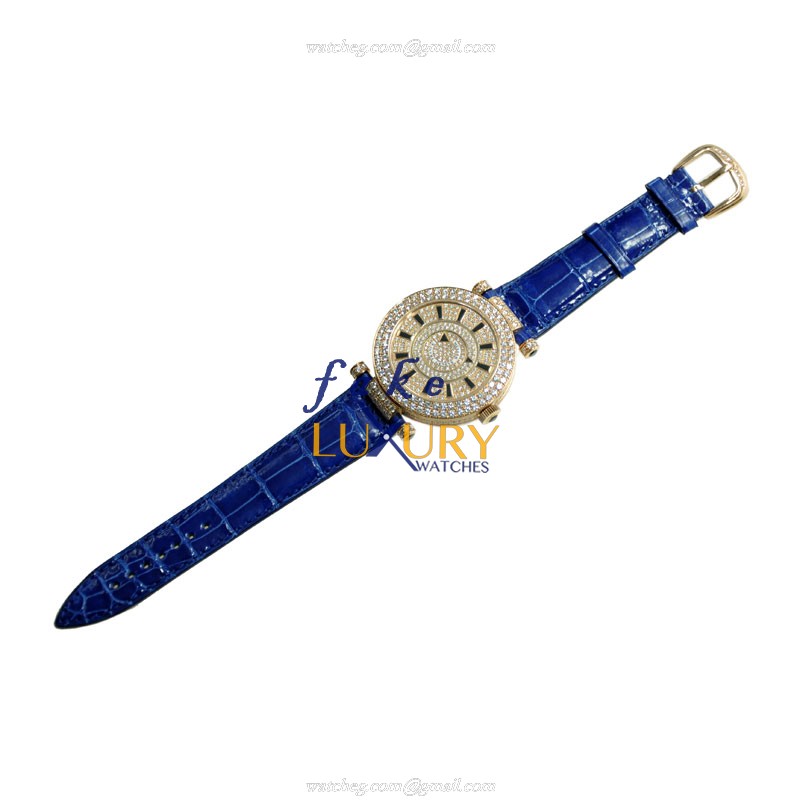 Franck Muller DM42D2RCD5N Double Mystery Replica Watch, Automatic, Rose Gold & Diamonds, Silver Dial - Image 2