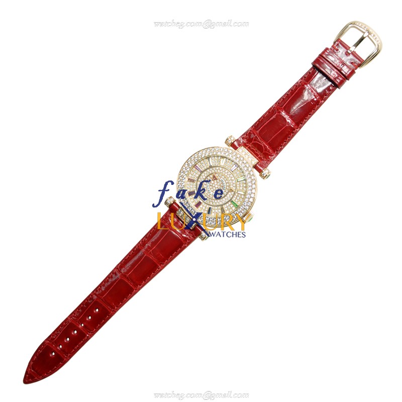 Franck Muller DM39COLDRMD2RCD5N Automatic 18kt Rose Gold & Diamond Replica Watch - Image 2