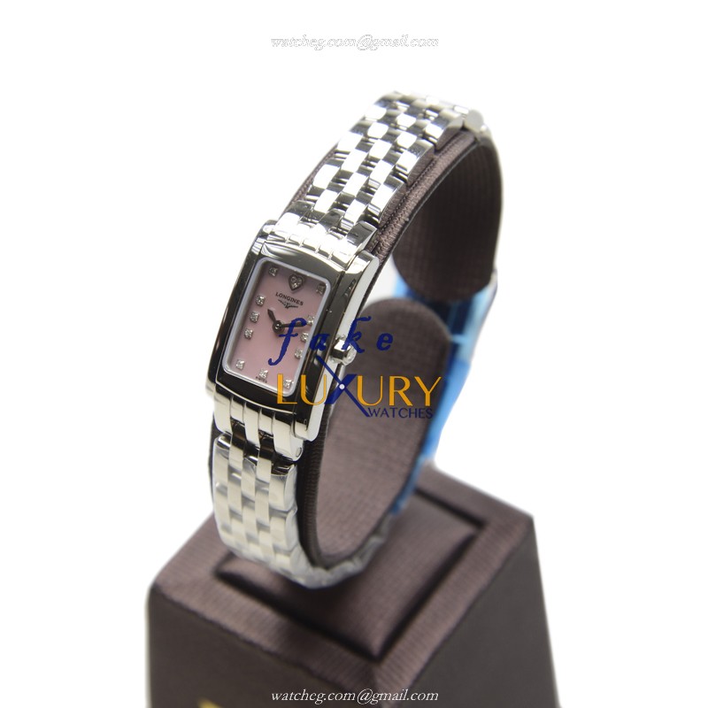 Longines Dolce Vita Replica Watch L5.158.4.93.6, Quartz Movement, Pink Mother of Pearl Dial, Steel - Image 2