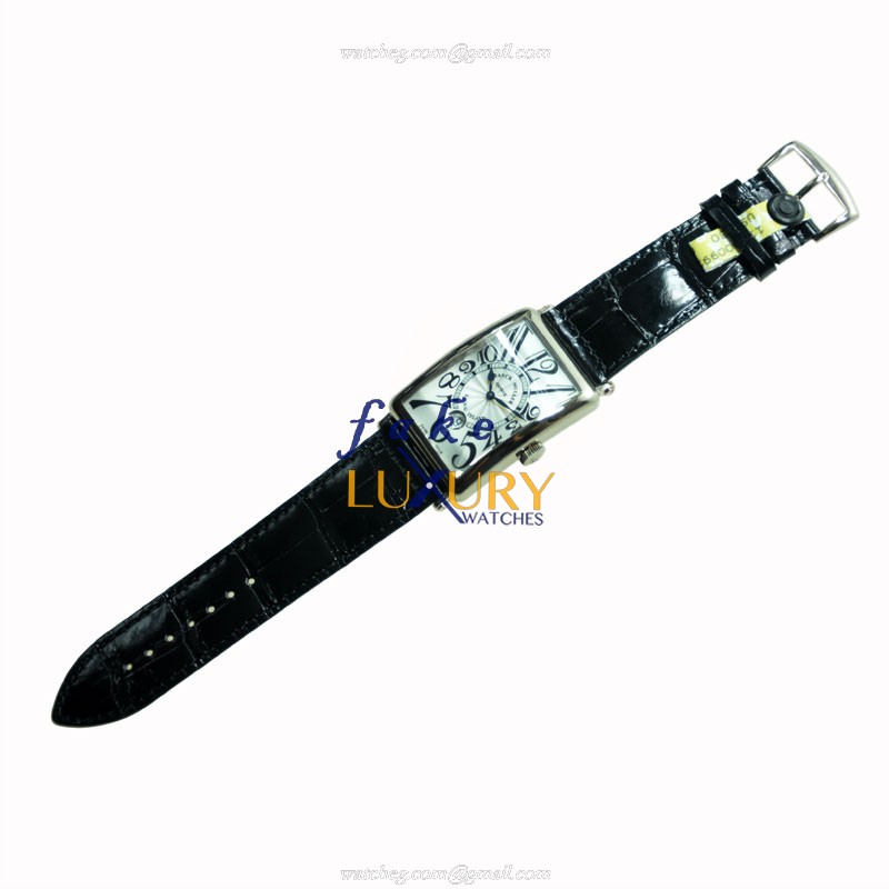Franck Muller 1200SCDTOG LONG ISLAND Auto 18kt White Gold Replica Watch - Silver Dial, Swiss - Image 2