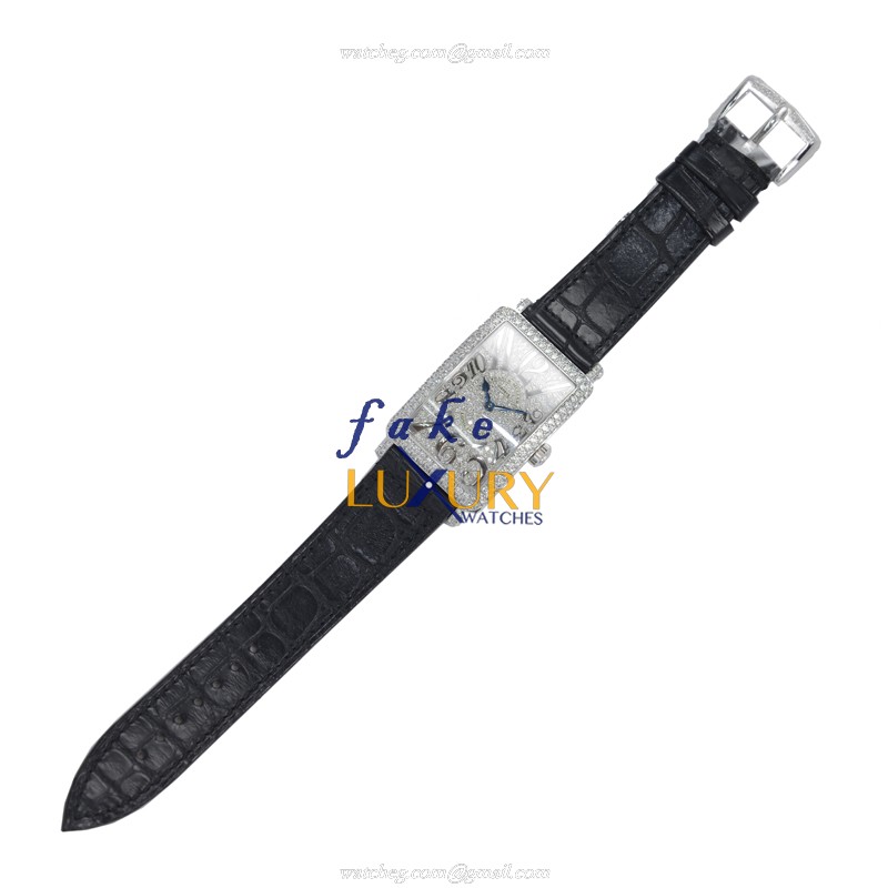 Franck Muller 952 QZ D CD REL OG Replica Watch, Silver Dial, 18kt White Gold & Diamond, Quartz - Image 2