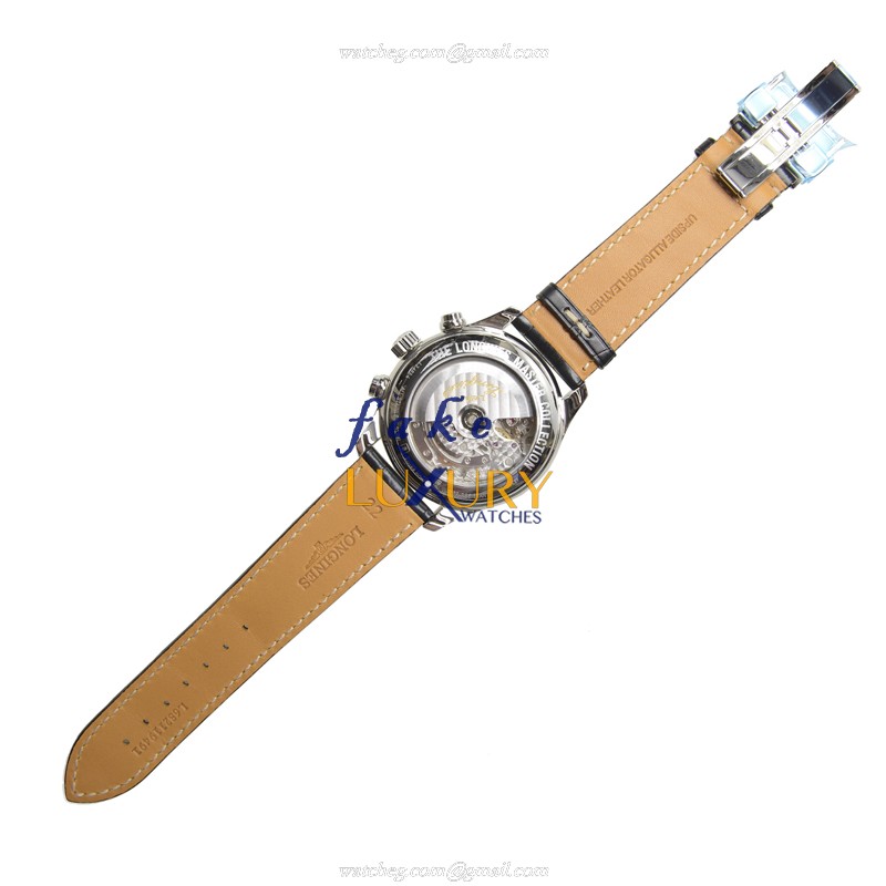 Longines Master Collection L2.693.4.51.7 Automatic Black Dial Alligator Strap Replica Watch - Image 3