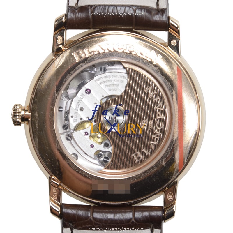 Blancpain 6670-3642-55B Villeret Replica Watch, Automatic, 18kt Rose Gold Case, Silvery White Dial - Image 4