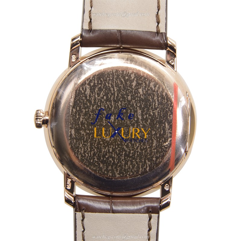 Blancpain Villeret 6664-3642-55B Automatic 18kt Rose Gold Silver Dial Brown Alligator Strap Replica - Image 3