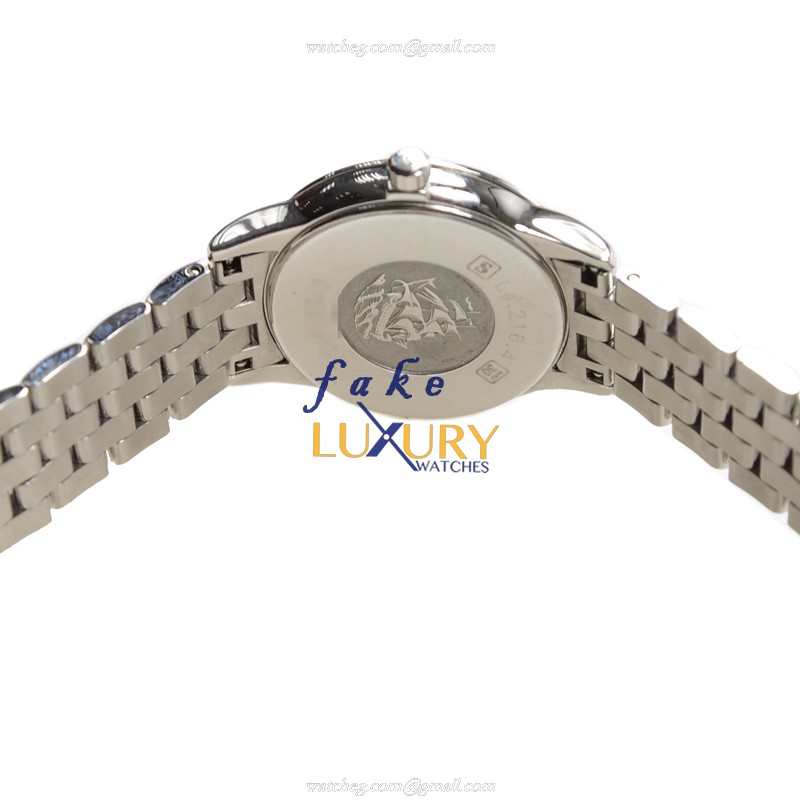 Longines L4.216.4.12.6 Flagship Replica Watch, Quartz, White Dial, Steel Bracelet, 25mm - Image 4