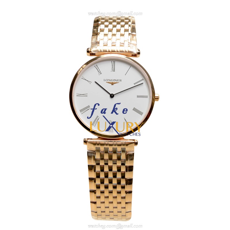 L4.709.1.11.8 - Longines La Grande Replica Watch Quartz 18kt Yellow Gold White Dial - Image 2