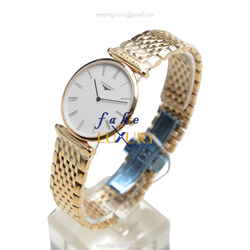 L4.709.1.11.8 - Longines La Grande Replica Watch Quartz 18kt Yellow Gold White Dial - Image 3
