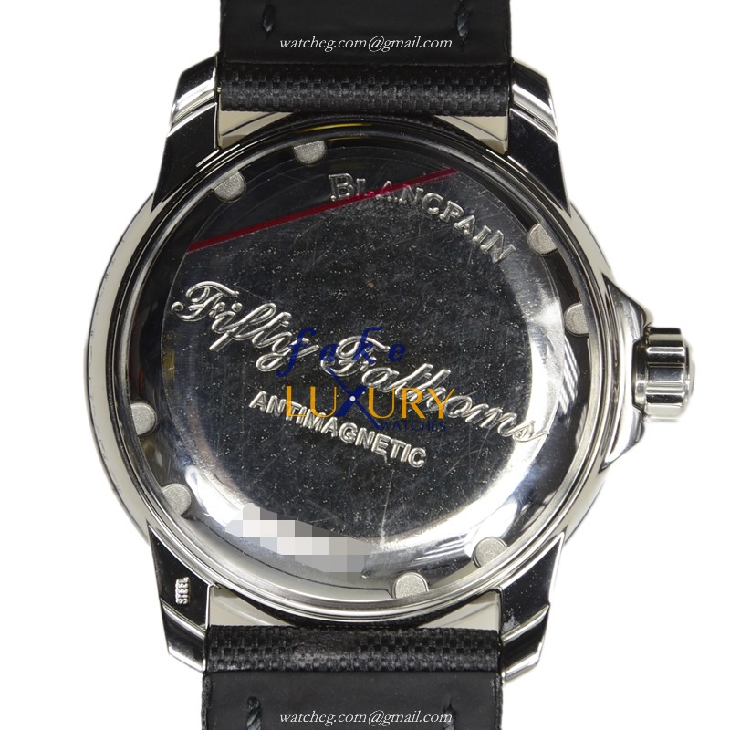 Blancpain 5015-1130-52B Fifty Fathoms Automatic Black Dial Steel Replica Watch - Image 3