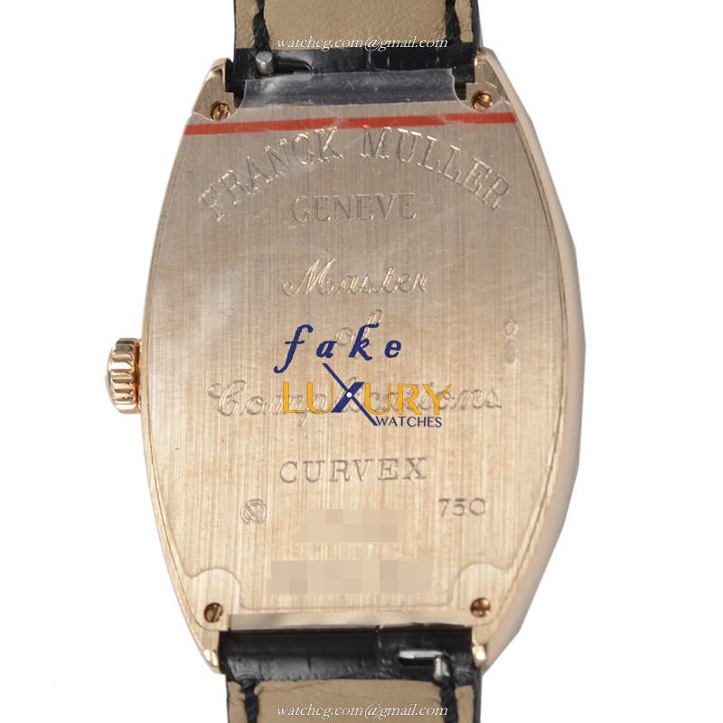 Franck Muller 6850 SC 5N CINTREE CURVEX Auto 18kt Rose Gold Replica Watch - Swiss Movement, Silver - Image 3