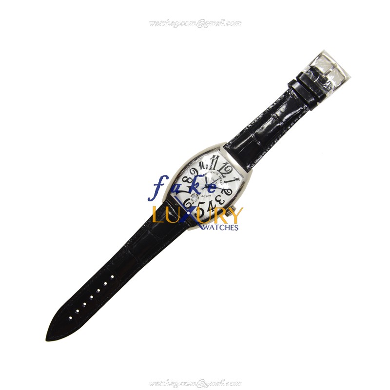 Franck Muller 8880 SC DT OG CINTREE CURVEX Automatic White Gold Replica Watch, White Dial - Image 2