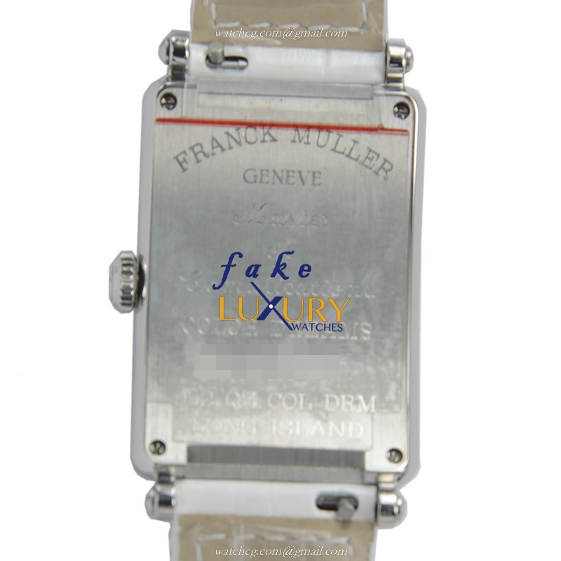 Franck Muller 952QZCOLDRAC LONG ISLAND Quartz Stainless Steel Replica Watch - White Alligator Strap - Image 3