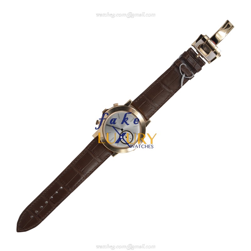 Piaget G0A35153 Altiplano Manual Wind 18kt Rose Gold Silver Dial Brown Alligator Strap Replica Watch - Image 2